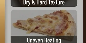Uneven Heating — cold spots, burnt edges